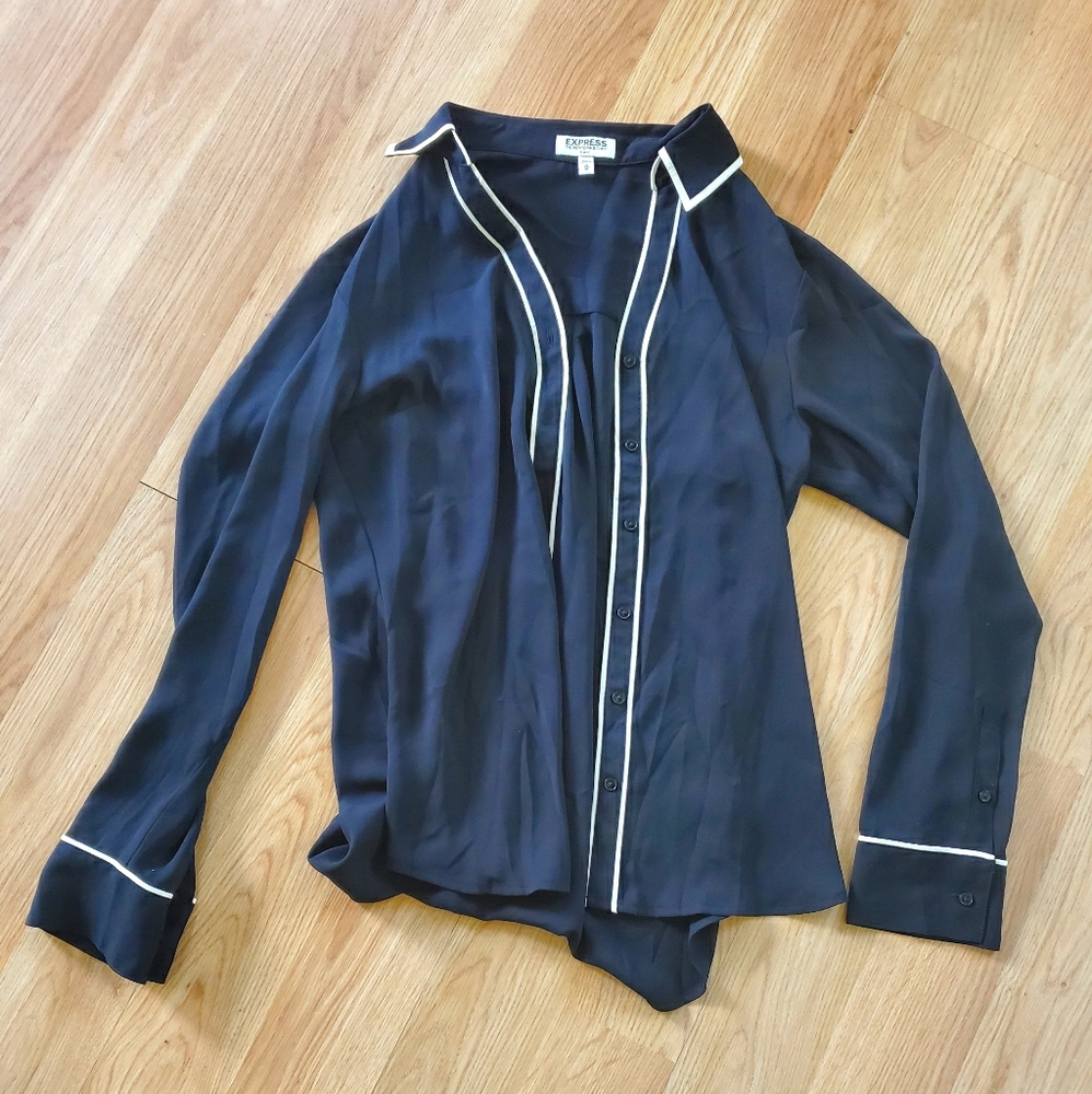 Express Slim Fit Button Up Portofino
